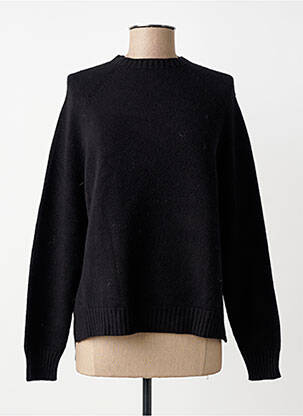 Pull col rond manches longues noir L'ATELIER D'ANNA femme