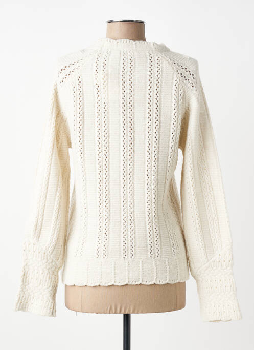 Pull coupe cintrée manches longues beige C'EST BEAU LA VIE femme