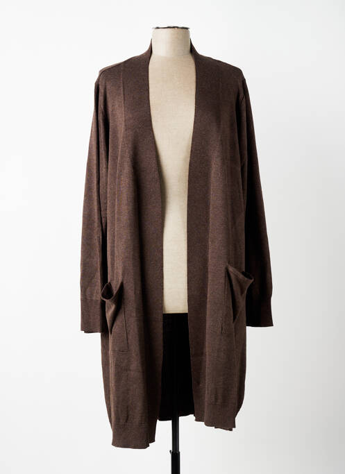 Gilet manches longues manches longues marron CISO femme