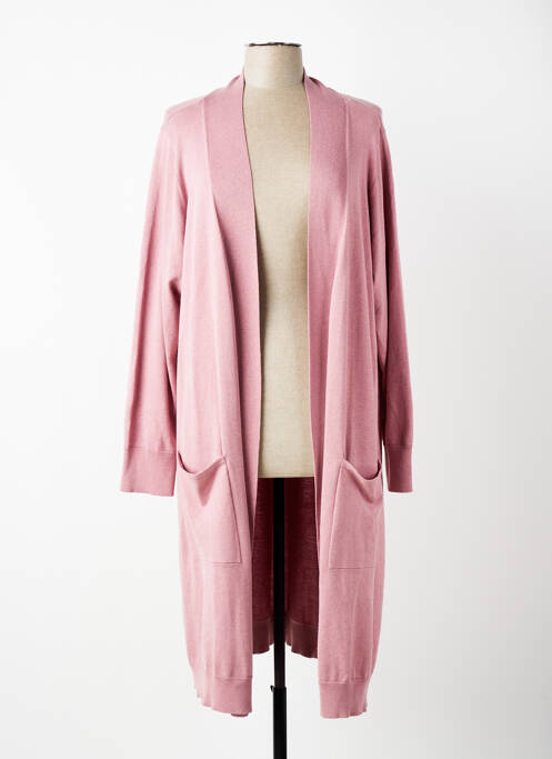 Gilet manches longues manches longues rose CISO femme