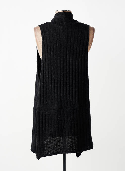 Gilet sans manche maille fine noir FRANCK ANNA femme