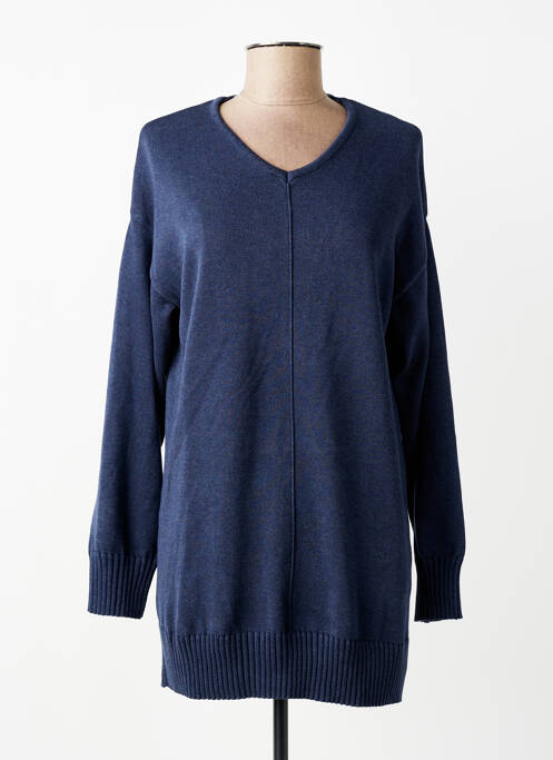 Pull tunique manches longues manches longues bleu CISO femme