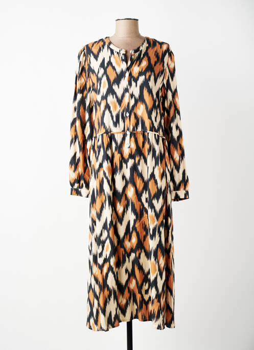 Robe longue manches longues manches longues beige C'EST BEAU LA VIE femme