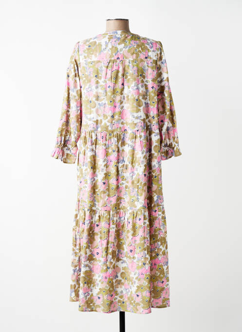 Robe mi-longue manches 3/4 manches 3/4 vert JENSEN femme