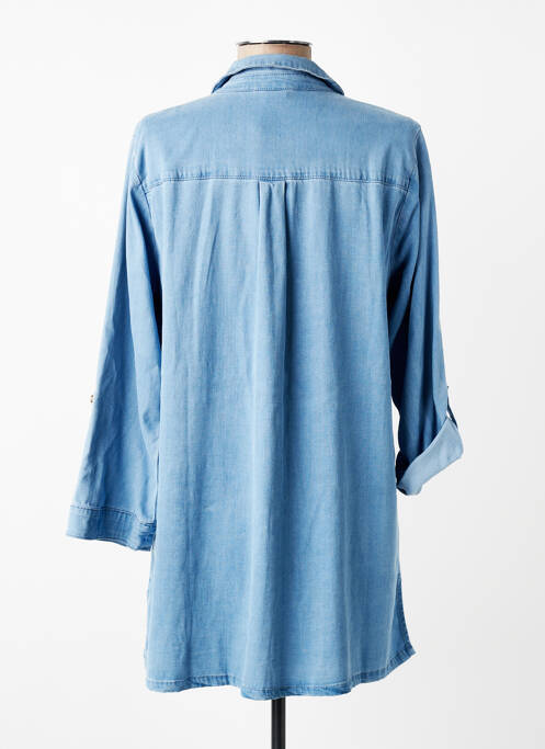 Tunique manches longues col chemisier bleu CISO femme