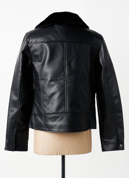 Veste simili cuir coupe cintrée noir C'EST BEAU LA VIE femme
