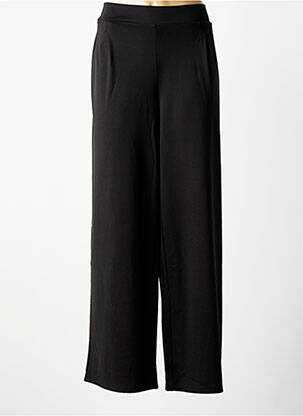 Pantalon droit stretch taille haute noir ICHI femme