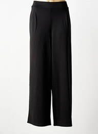 Pantalon droit stretch taille haute noir ICHI femme