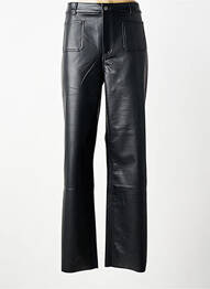 Pantalon flare taille à pinces taille haute noir KAFFE femme