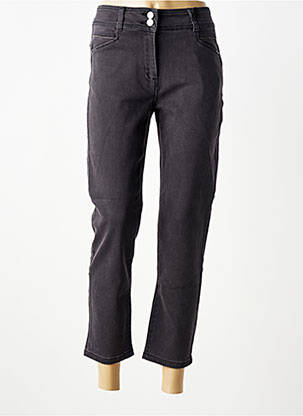 Jeans coupe droite stretch taille normale noir JULIE GUERLANDE femme