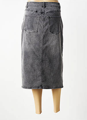Jupe mi-longue stretch gris KAFFE femme