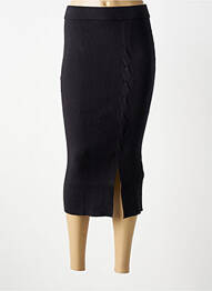 Jupe mi-longue taille normale noir ICHI femme