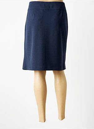 Jupe mi-longue fermeture zip latéral bleu BETTY BARCLAY femme