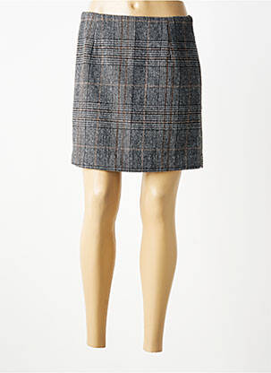 Jupe courte coupe droite gris KAFFE femme