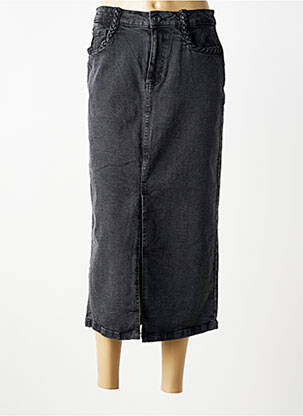 Jupe longue coupe droite noir ICHI femme