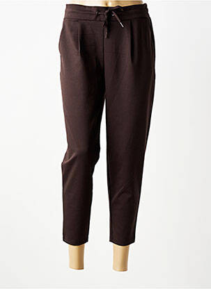 Pantalon 7/8 stretch taille normale marron ICHI femme