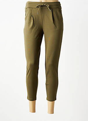 Pantalon 7/8 stretch taille normale vert ICHI femme
