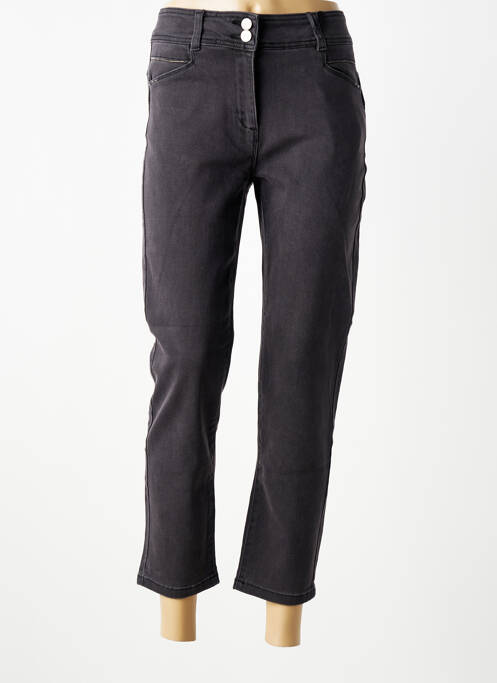 Jeans coupe droite stretch taille normale noir JULIE GUERLANDE femme