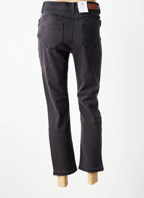 Jeans coupe droite stretch taille normale noir JULIE GUERLANDE femme