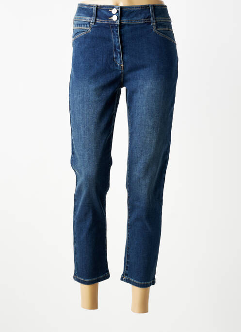 Jeans coupe slim stretch taille normale bleu JULIE GUERLANDE femme
