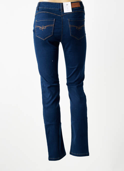 Jeans coupe slim tissage brut taille normale bleu JULIE GUERLANDE femme