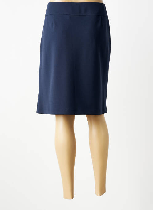 Jupe mi-longue fermeture zip latéral bleu BETTY BARCLAY femme