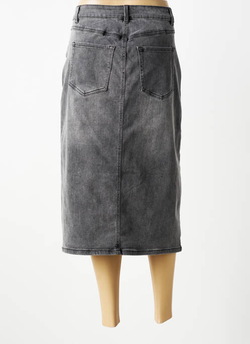 Jupe mi-longue coupe droite gris KAFFE femme