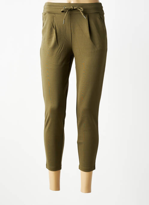 Pantalon 7/8 stretch taille normale vert ICHI femme