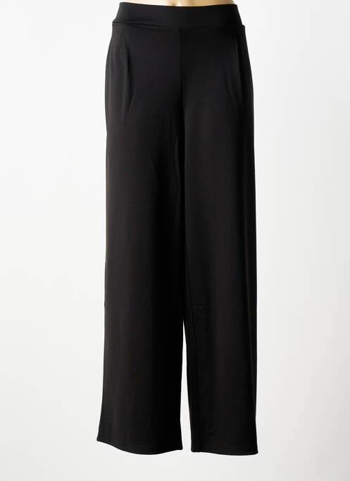 Pantalon droit stretch taille haute noir ICHI femme