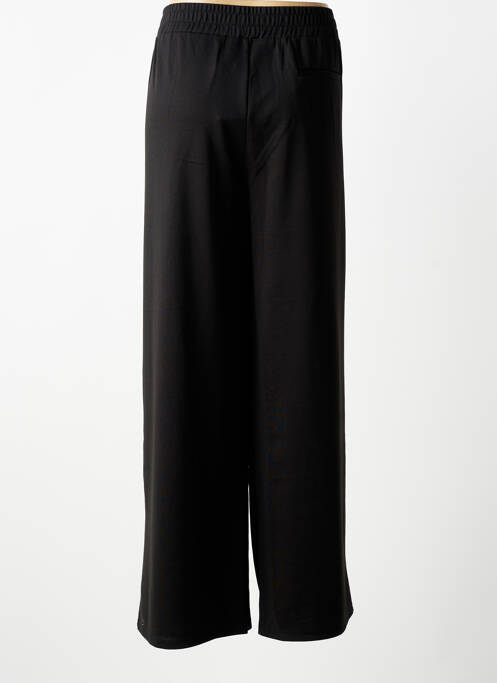 Pantalon droit stretch taille haute noir ICHI femme