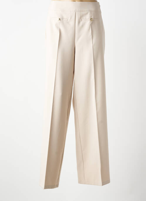 Pantalon large fermeture zip latéral taille normale beige BETTY BARCLAY femme