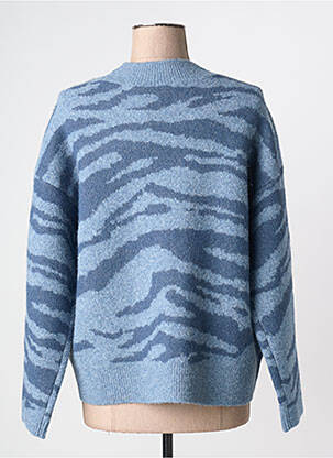 Pull tissage chiné manches longues bleu KAFFE femme
