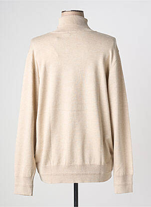Pull col roulé tissage chiné manches longues beige JENSEN femme