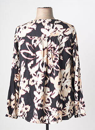 Blouse tissage popeline manches longues noir CISO femme