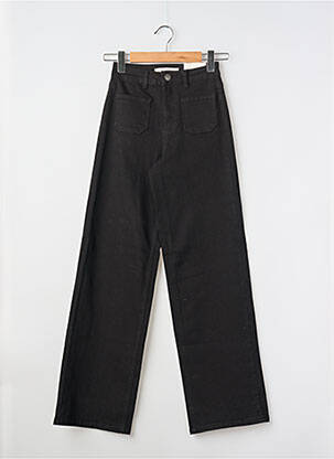 Jeans coupe large stretch taille haute noir KAFFE femme