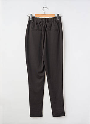 Pantalon droit tissage popeline taille normale noir KAFFE femme