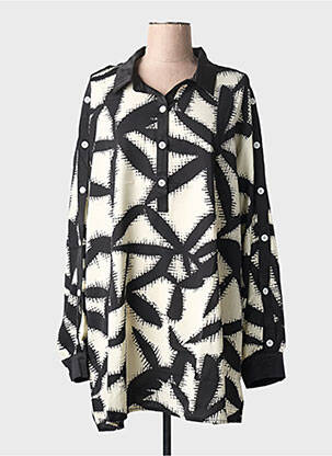 Tunique manches longues imprimé fantaisie noir 2W PARIS femme