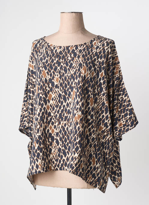 Blouse tissage popeline manches 3/4 noir BETTY BARCLAY femme