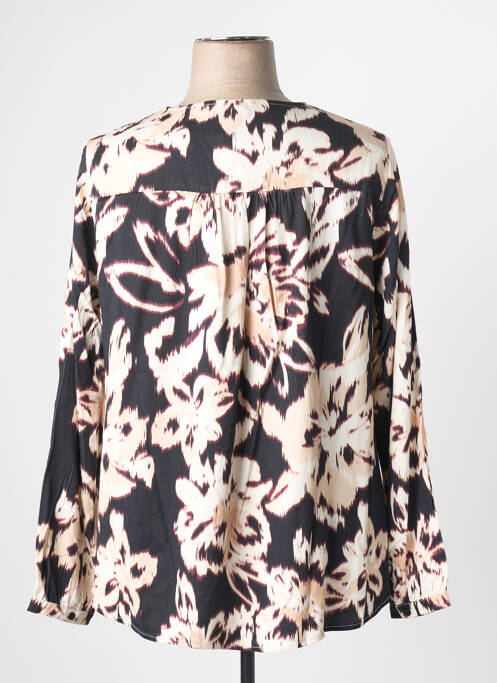 Blouse tissage popeline manches longues noir CISO femme