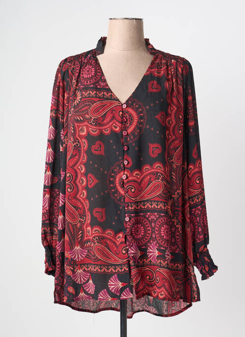 Chemisier tissage crêpe manches longues noir JEAN MARC PHILIPPE femme