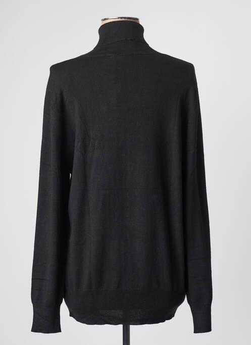 Pull col roulé coupe ajustée manches longues noir KAFFE femme