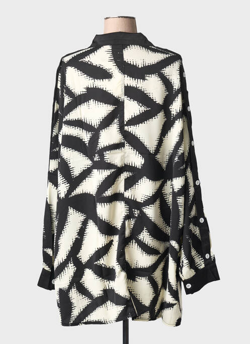 Tunique manches longues imprimé fantaisie noir 2W PARIS femme