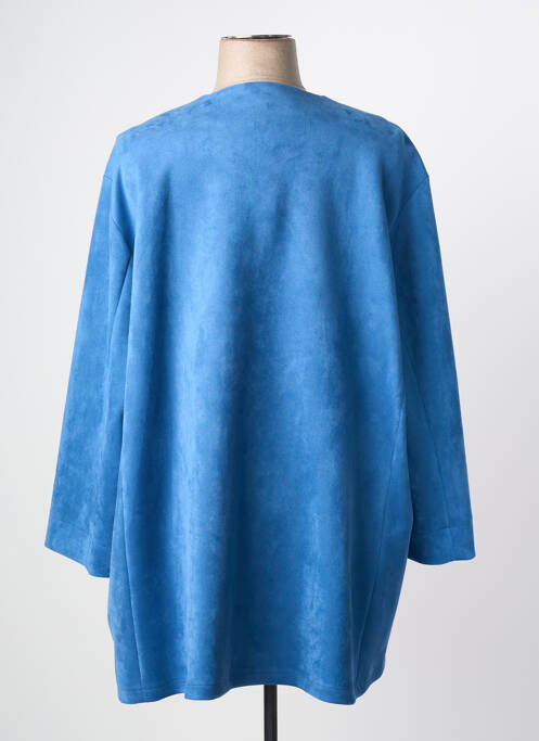 Veste casual col rond bleu KAKIE femme