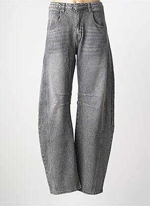 Jeans boyfriend poches gris AD'ORO femme