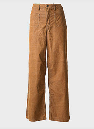 Pantalon flare coupe évasée marron KAFFE femme