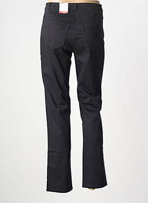Pantalon droit fermeture zippée sous rabat boutonné noir FRANK WALDER femme