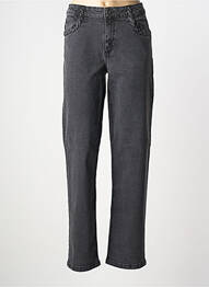 Jeans coupe droite poches gris ICHI femme