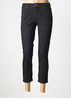 Pantalon 7/8 fermeture zippée sous rabat boutonné noir BETTY BARCLAY femme