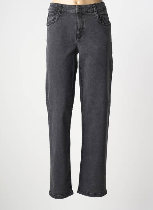 Jeans coupe droite poches gris ICHI femme