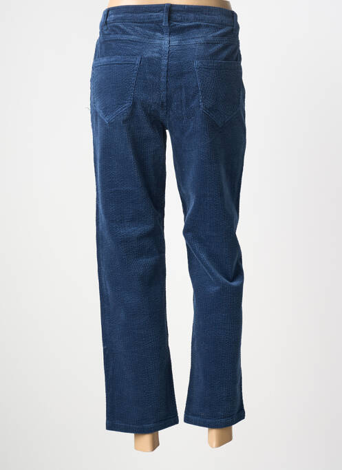 Pantalon 7/8 fermeture zippée sous rabat boutonné bleu JENSEN femme